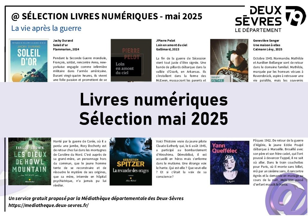 Sélection livres numériques mai 2025